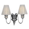 Doreen 2 Light Wall Bracket Pewter complete with String Shades