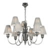 Doreen 9 Light Pendant Pewter complete with String Shades