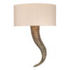 Brutus 1 Light Wall Light Left Hand Bronze complete with Silk Shade (Spec Col )