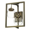 Chiswick 2 Light Wall Light Antique Brass complete with Glass
