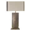 Croc Table Lamp Bronze complete with Silk Shade