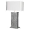 Croc Table Lamp Pewter complete with Silk Shade