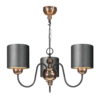 Garbo 3 Light Pendant Bronze complete with Bespoke Shade(Spec Col)