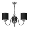 Garbo 3 Light Pendant Pewter complete with Bespoke Shade(Spec Col)