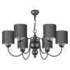 Garbo 6 Light Pendant Pewter complete with Bespoke Shade(Spec Col)