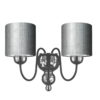 Garbo Double Wall Bracket Pewter complete with Bespoke Shades(Spec Col)