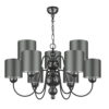 Garbo 9 Light Pendant Pewter complete with Bespoke Shds(Spec Col)