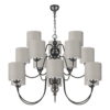 Garbo 15 Light Pendant Pewter complete with Bespoke Shds(Spec Col)