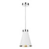 Hyde 1 Light Pendant Chrome complete with Arctic White Metal Shade