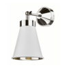 Hyde Single Wall Bracket Chrome complete with Arctic White Metal Shade