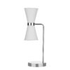 Hyde Table Lamp Chrome complete with Arctic White Metal Shade
