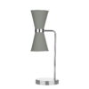 Hyde Table Lamp Chrome complete with Powder Grey Metal Shade