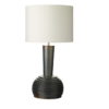 Liquid Table Lamp Ribbed Black/Oil Finish Large Base Only