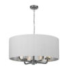 Sloane 4 Light Pendant Pewter complete with Silk Shade S0599 (Spec Colour)