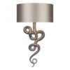 Snake Wall Light Bronze complete with Silk Shade (Spec Col)