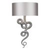 Snake Wall Light Pewter complete with Silk Shade (Spec Col)