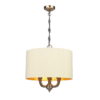 Valerio 3 Light Pendant complete with Silk Shade (Specify Colour)