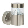 Pyramid 1lt Wall Brushed stainless steel & clear pc