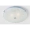 Roundel 2lt Flush Frosted & clear glass with chrome plate