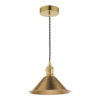 Hadano Pendant Natural Brass With Aged Brass Shade