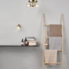 Cedric Bathroom Single Wall Spotlight Antique Brass Glass IP44