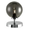 Esben Touch Table Lamp Polished Chrome With Smoked Glass