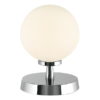 Esben Touch Table Lamp Polished Chrome With Opal Glass