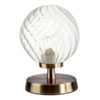 Esben Touch Table Lamp Antique Brass With Twisted Glass