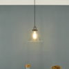 Ray 1 Light Single Pendant Antique Nickel Clear Glass