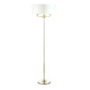 Sorrento 3lt Floor Lamp Antique Brass With Ivory Shade Laura Ashley