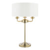 Sorrento 3lt Table Lamp Antique Brass With Ivory Shade Laura Ashley