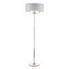 Sorrento 3lt floor Lamp Polished Nickel With Silver Shade Laura Ashley