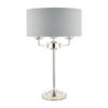 Sorrento 3lt Table Lamp Polished Nickel With Silver Shade Laura Ashley