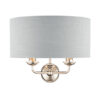 Sorrento 2lt Wall Light Polished Nickel With Silver Shade Laura Ashley