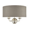 Sorrento 2lt Wall Light Polished Nickel With Charcoal Shade Laura Ashley