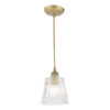 Callaghan Pendant Antique Brass Ribbed Glass Laura Ashley