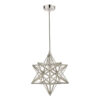 Small Star Pendant Polished Silver Glass Laura Ashley