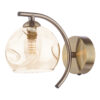 Nakita Wall Light Antique Brass Champagne Dimpled Glass