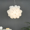 Bubbles 6 Light Pendant Polished Chrome Frosted Glass