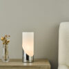 Faris Touch Table Lamp Polished Chrome Opal Glass