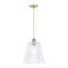 Callaghan Grand Pendant Antique Brass & Ribbed Glass Laura Ashley