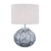 Elderdale Table Lamp Smoked Glass & Polished Chrome With Shade Laura Ashley