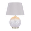 Mathern Table Lamp Cream Shell & Champagne With Shade Laura Ashley