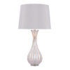 Nevern Table Lamp Champagne Glass & Polished Chrome With Shade Laura Ashley