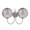 Jared 2 Light Wall Light Satin Nickel and Smoked Dimpled Glass
