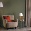 Spool Floor Lamp Gloss Taupe Base Only