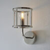 Hopton 1 Light Wall Bright Nickel Plate & Clear Glass