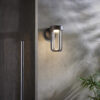 Brushed Bronze Finish & Clear Glass Outdoor Wall Light