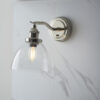 Bright Nickel Plate & Clear Glass Wall Light