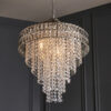 Bright Nickel Plate & Clear Crystal Glass Pendant Light